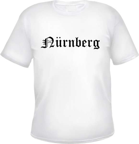 Nürnberg Herren T-Shirt - Altdeutsch - Weißes Tee Shirt