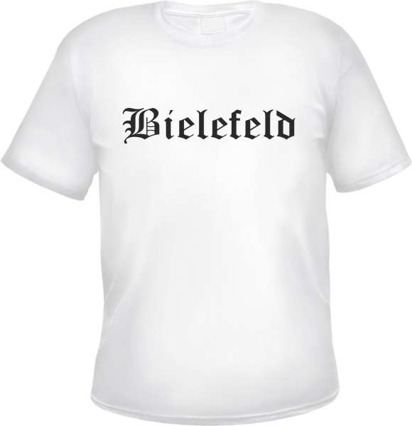 Bielefeld Herren T-Shirt - Altdeutsch - Weißes Tee Shirt