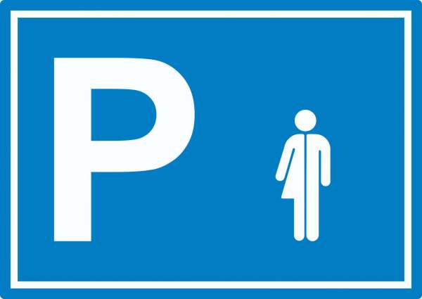 Transgender Parkplatz Aufkleber waagerecht