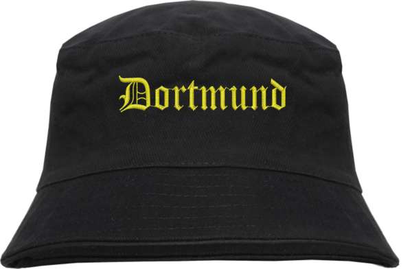 Dortmund Fischerhut - Bucket Hat - Gelb bestickt -