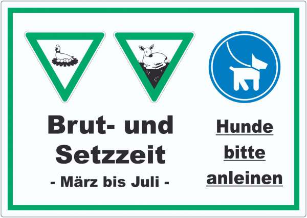 Brut- und Setzzeit März bis Juli Aufkleber