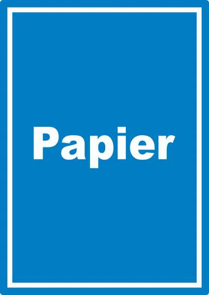 Papier Mülltrennung Aufkleber mit Text