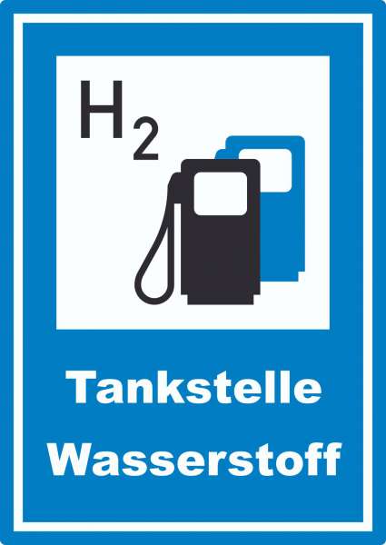 Wasserstofftankstelle Aufkleber