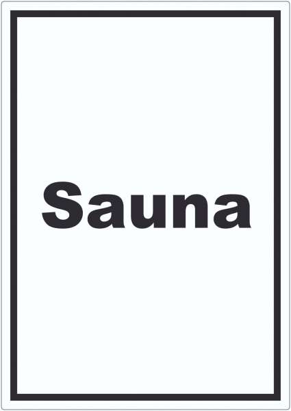 Sauna Aufkleber mit Text Erholung Entspannung hochkant