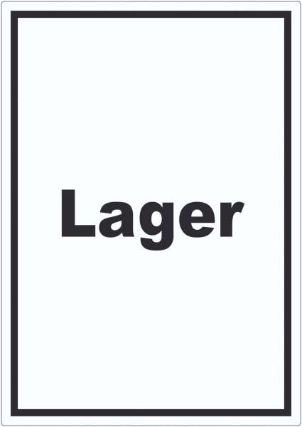 Lager Aufkleber mit Text Storage Warenlager hochkant