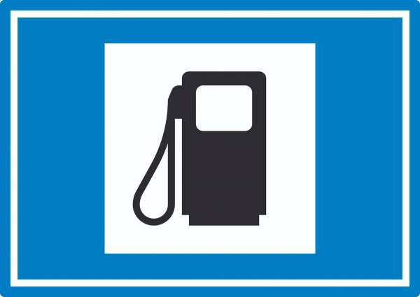 Tankstelle Symbol Aufkleber